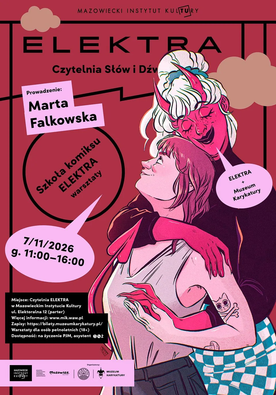 Marta Falkowska poprowadzi warsztaty komiksowe w Warszawie. Szkoła Komiksu Elektra zaprasza