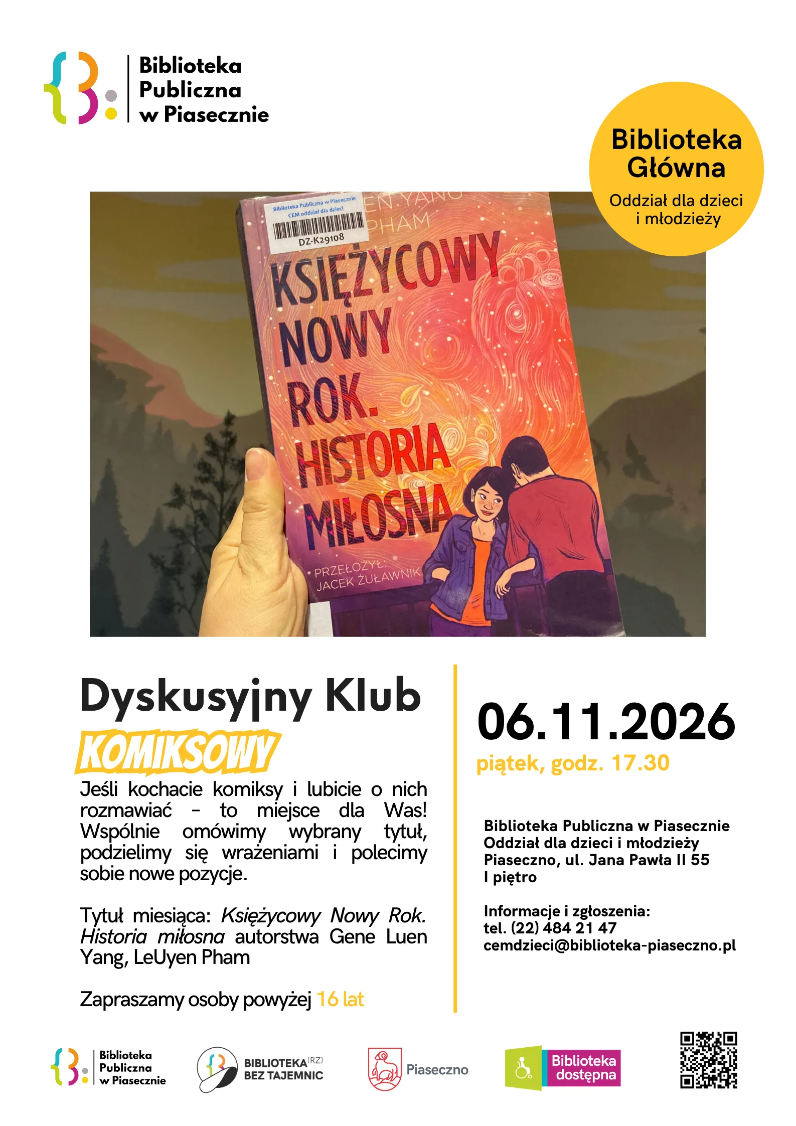 Dyskusyjny Klub Komiksowy w Piasecznie. W listopadzie rozmowa o „Księżycowym Nowym Roku”